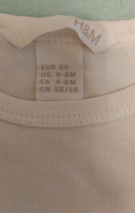 Biele body h&m 68, h&m,68