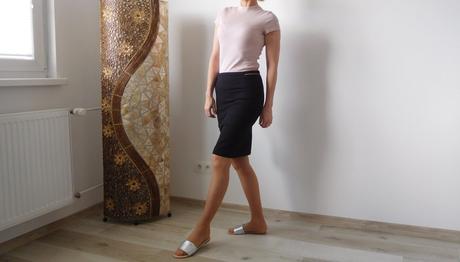 H&m-suknička elegantná so zipsami 38v, pružná, h&m,38