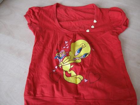 Tričko, krátky rukáv, s motívom tweety, 158