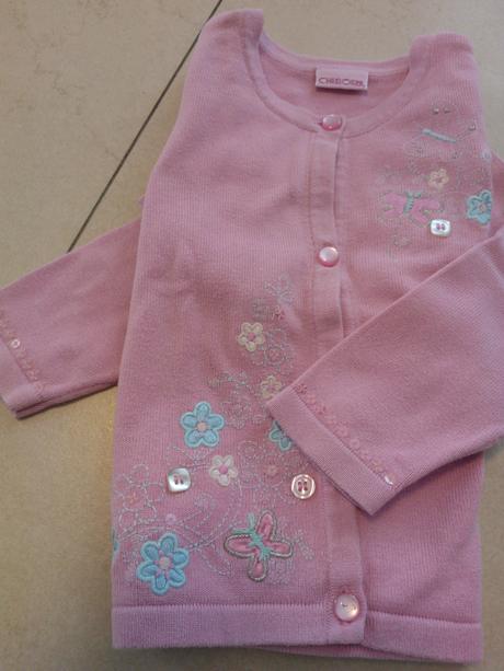 Ružový svetrík s výšivkou,vel.12-18mes., cherokee,86
