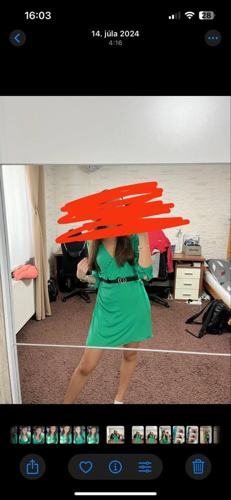 Zelené šaty xs -s, xs