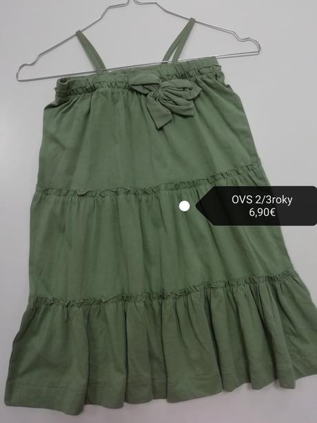 Olivové letné bavlnené šaty, ovs,98