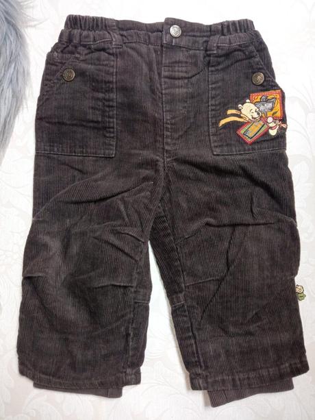 Chlapčenské menčestrové nohavice macko pooh, disney,74