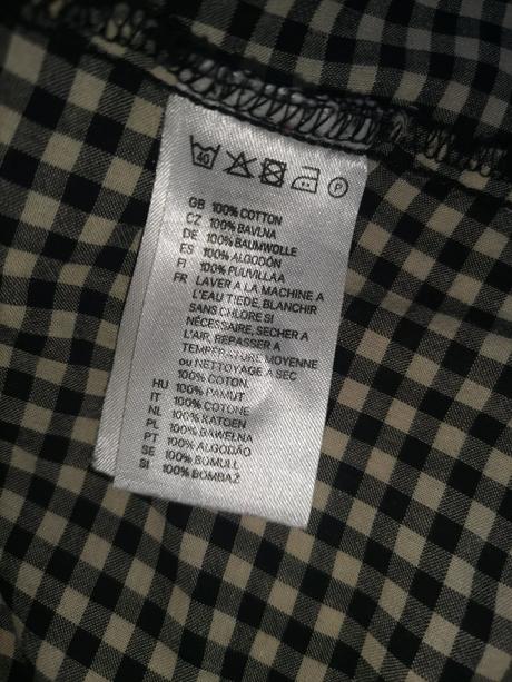 Bavlnená košeľa s roll up rukávmi., h&m,34