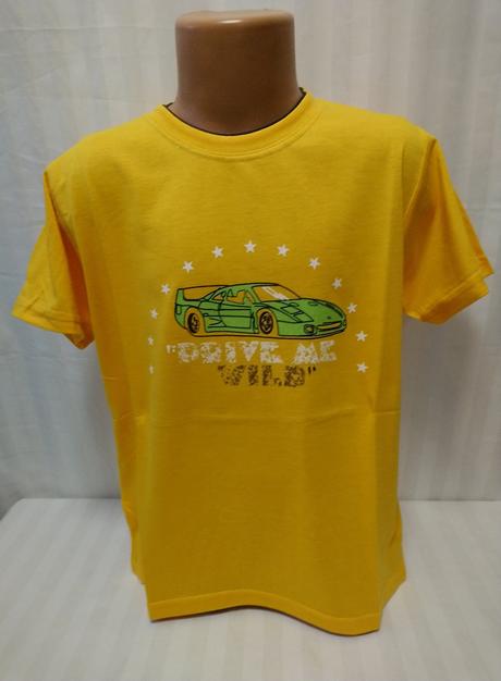 Žlté tričko auto, era fashion, 140 cm, 140