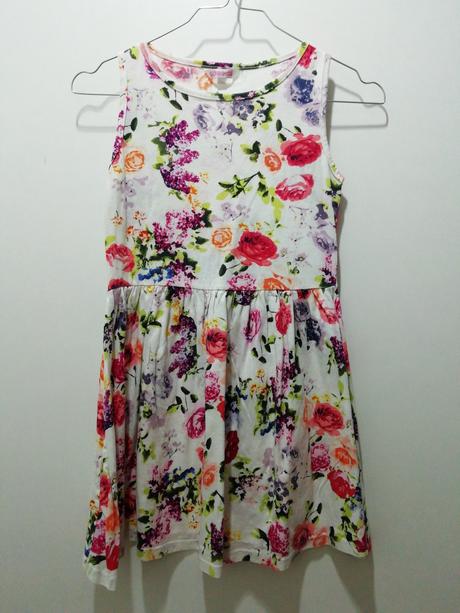 Bavlnené letné šaty s kvetmi, e-vie,134