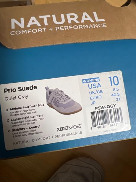 Xero shoes prio suede quiet gray, 40