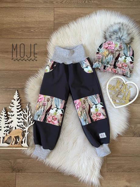 Reflexne softshellove nohavice na zimu/jar/jesen, 86 - 128