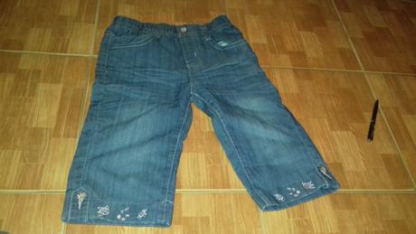 Letné riflové trojštvrťovė nohavice, 128