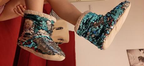 Zateplene prezuvky na doma, anna a elza, disney,30