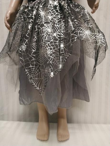 Kostým čierno strieb. pavúčie dievča basic 104-116,