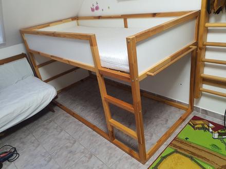 Detská obojstranná posteľ kura ikea, šírka (cm): 90,dĺžka (cm): 200