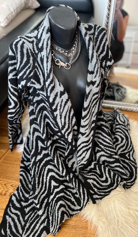 Asymetricky sveter kardigan uni, 