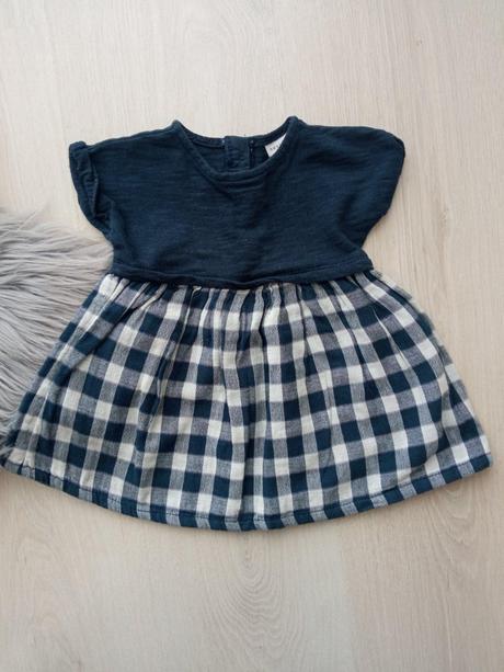 Dievčenské kockované šaty next (3-6mes.), next,62
