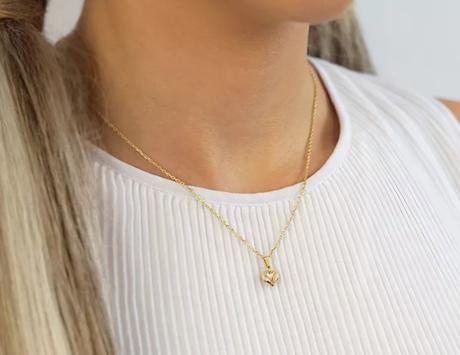 Prìvesok zlaté 3-farebné srdiečko, 