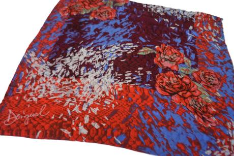 Desigual abstract roses scarf - originál, desigual