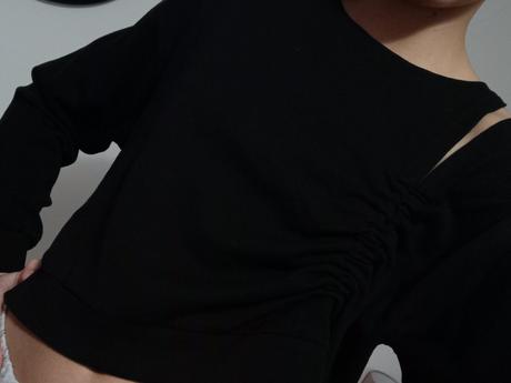 Mikina s výrezom na ramene, mohito,s