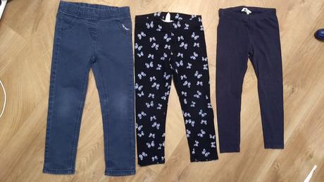 3x tmavomodre dzeginky tomtailor h&m+pulovrik, h&m,104