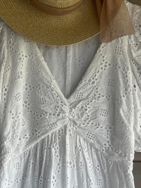 Romantické biele madeirové šaty zara, zara,s