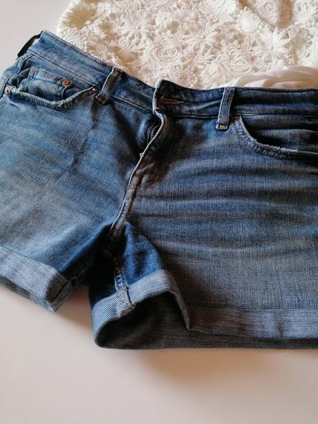 Riflové kraťasy, h&m,l