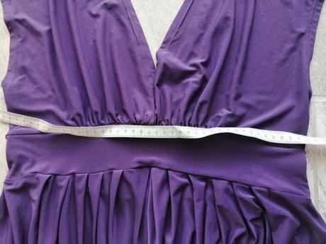 Luxus fialový overal chantall,v40,hodváb.polyester, chantall,40