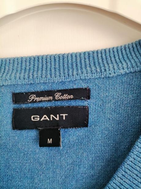 Pulover pánsky znackovy gant modry vel. m, gant,m