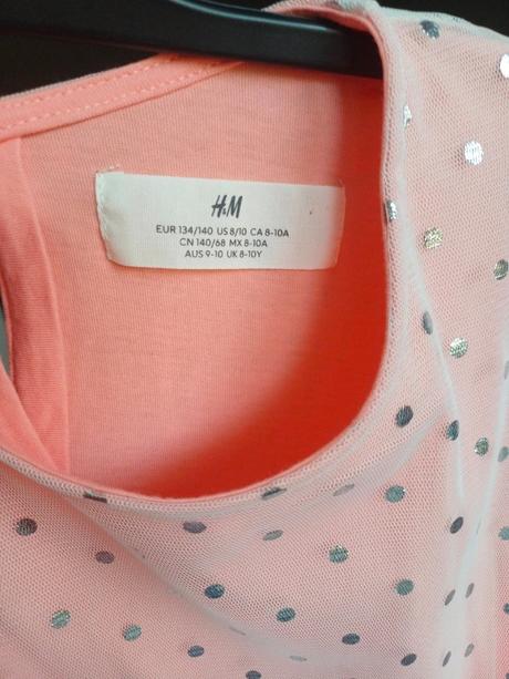 Šaty s bodkami, h&m,134