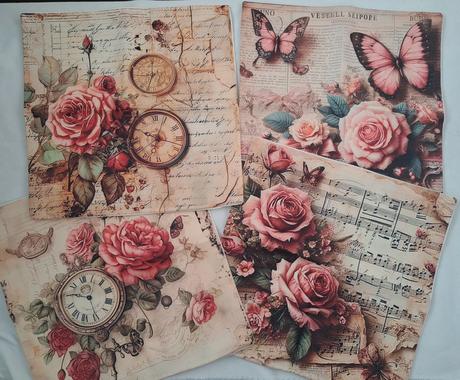 4x vintage obliecky,