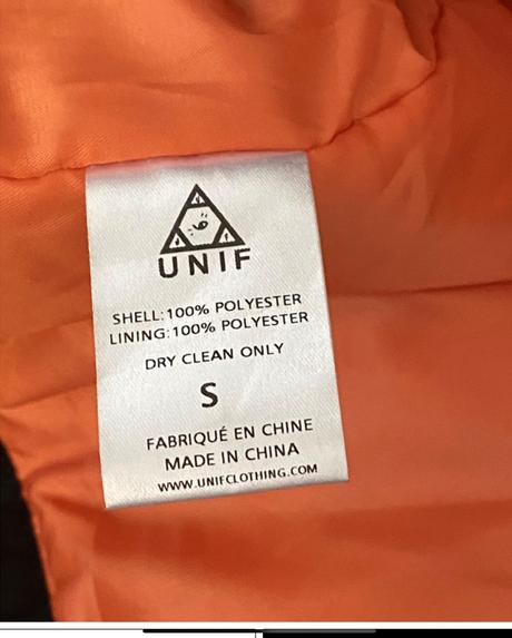 Čierna bombera bunda unif veľkosť s / m, s