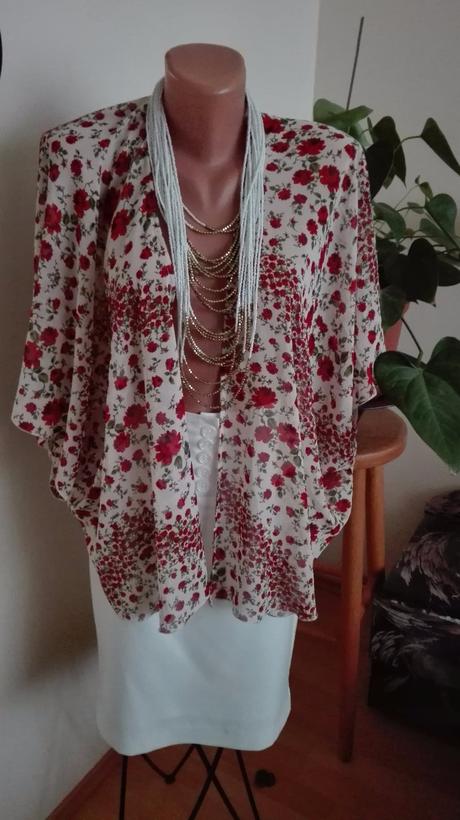 Červená blúzka, h&m,l