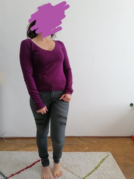 Svetríkové tričko, h&m,xs