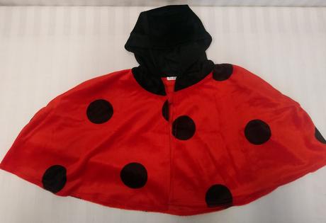 Zamatový kostým pončo lienka, 92-104 cm, 