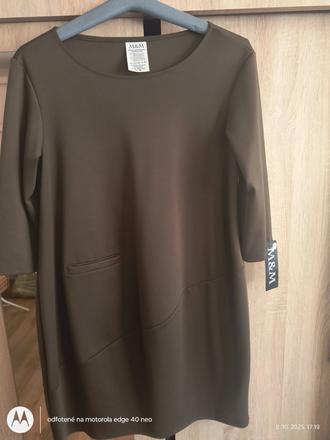 Olivovo zelené šaty, 44