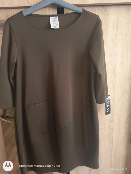 Olivovo zelené šaty, 44