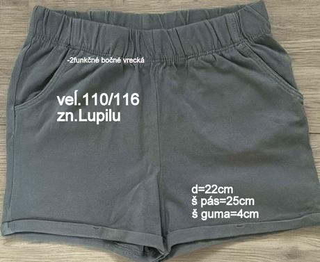 Teplákové šortky veĺ.110/116, zn.lupilu, lupilu,110