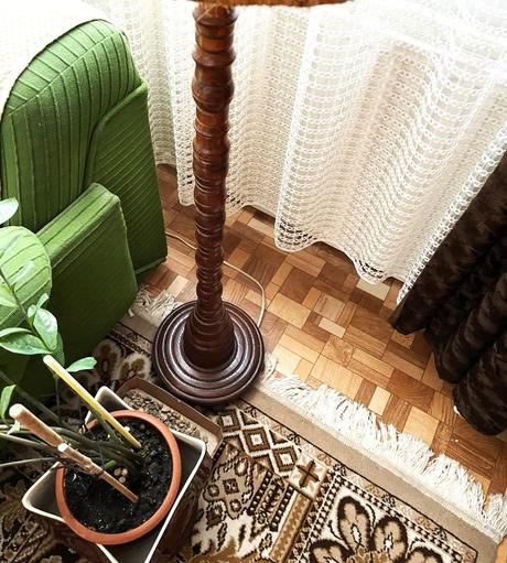 Drevená naturálna lampa, 