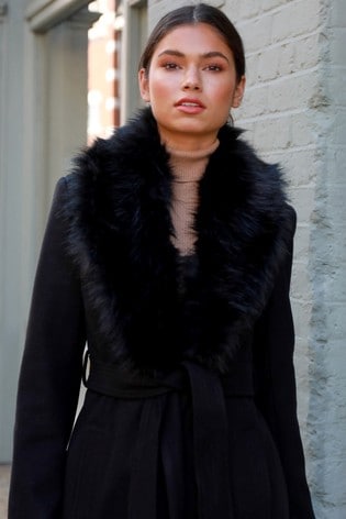 Kabát s kožušinou, next,40 / l