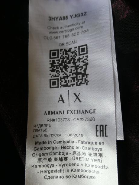 Armani exchange original luxusne maxisaty m/l, armani,m