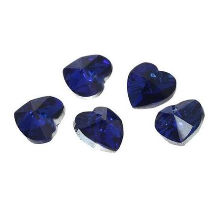 Prívesok srdce 14x14 mm - royal blue, 