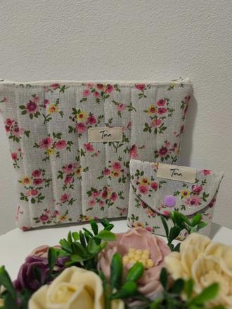 Kozmetická taštička + malá peňaženka, 