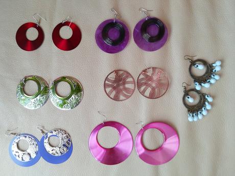 Okrúhle náušnice 7ks, 