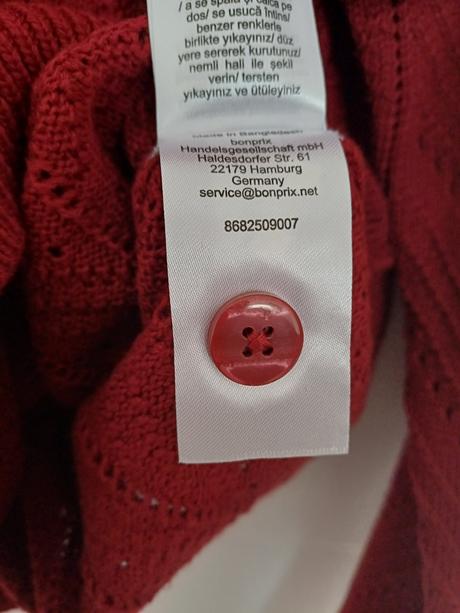 Bordový sveter, bonprix,50