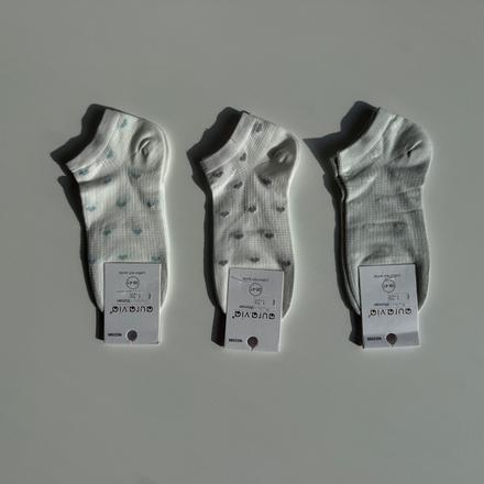 Dámske nízke ponožky so srdiečkom nd2586, 38 / 39 / 40