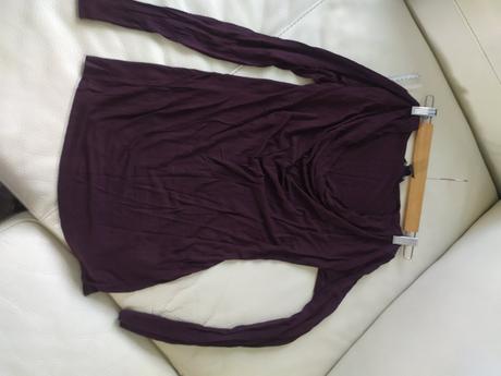 23- fialove tricko 1 x oblecene veloost s, h&m,s