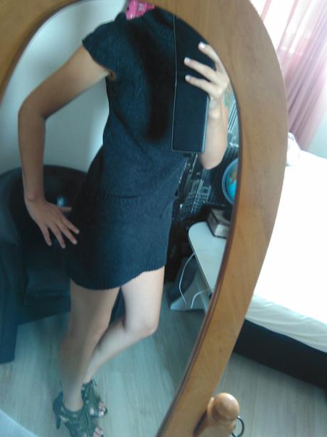 Orsay šedé pletené šaty, orsay,s