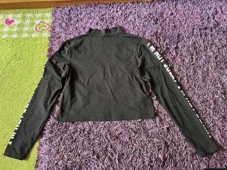 Čierny top s dlhým rukávom veľ. m, m