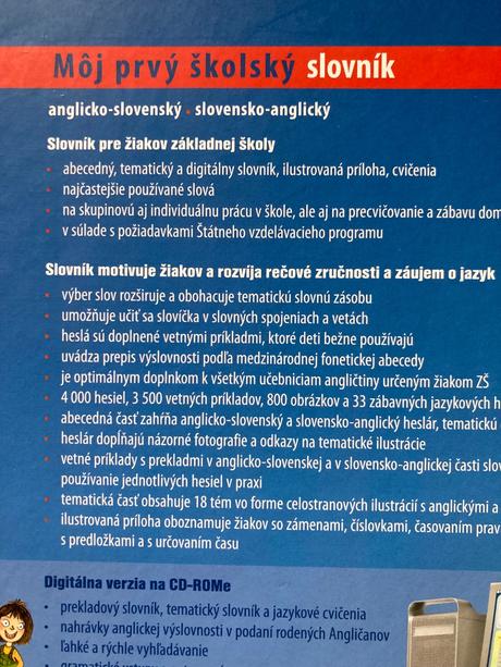 Môj prvý školský anglicko-slovenský slovník,