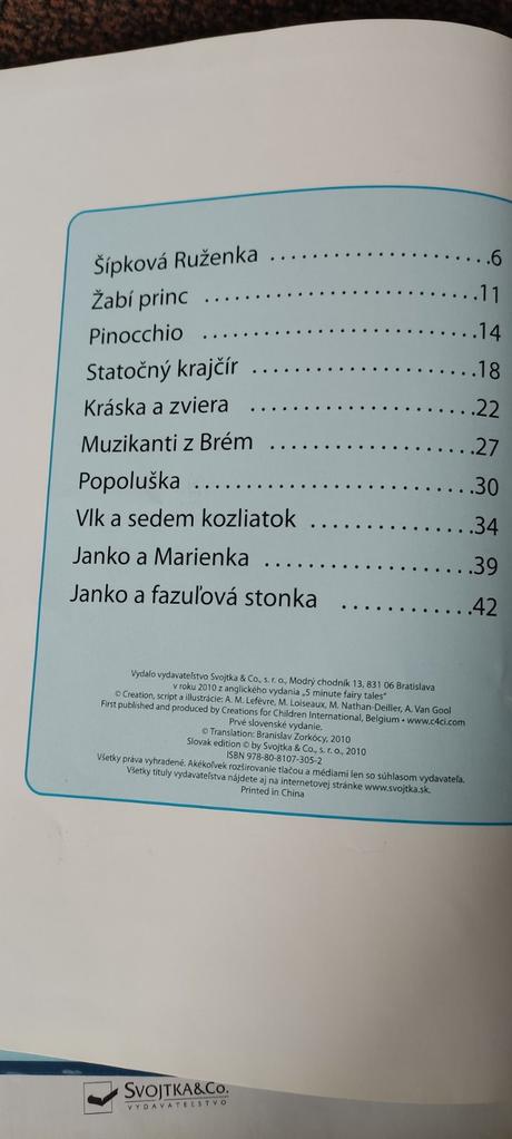 5minutove rozpravky/cena za 2kusy, 
