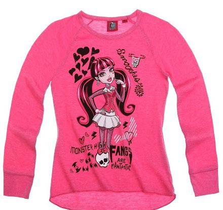 Monster high tričko s dlhým rukávom, 128