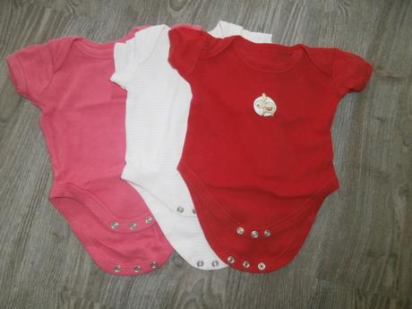 Balík 3ks body s kátkym rukávom, 50–62